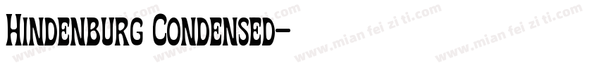 Hindenburg Condensed字体转换